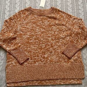 a new day Rust Knitted Pullover Crewneck Sweater